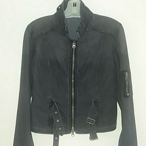 Vintage Express black jean jacket EUC